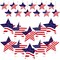 48 Pcs Memorial Day Wooden Ornaments Decorations for Tree 4th of July